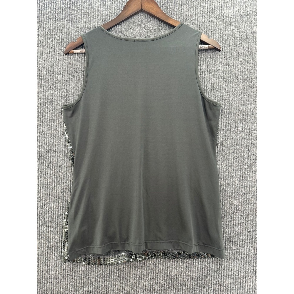 Notations Sequin Tank Top Womens Large Gray Excellent Sleeveless Party MITT0204 - Picture 2 of 9